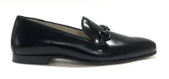 Hoo Black High Shine Chain Loafer Fashion