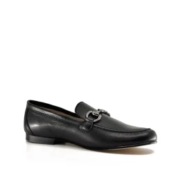 Hoo Black Leather Chain Slip-On Dress Shoe Hot