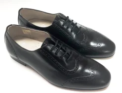 Hoo Black Leather Oxford Clearance
