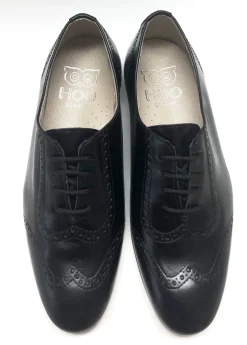 Hoo Black Leather Oxford Clearance
