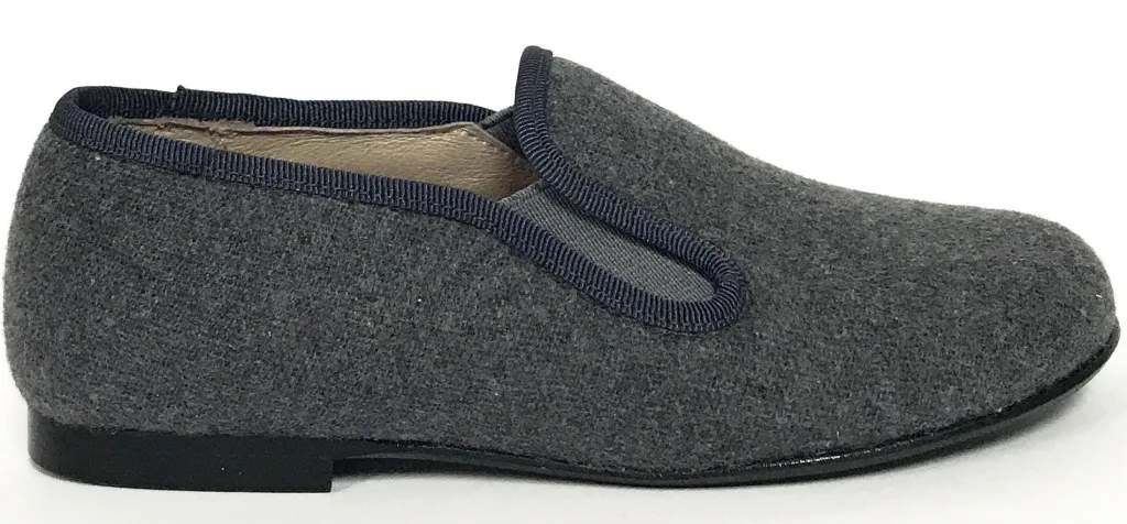 Hoo Gray Wool Smoking Shoe Outlet