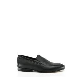 Hoo Navy Leather Penny Loafer Outlet