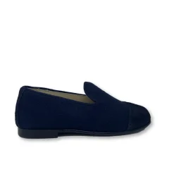 Hoo Navy Wool Smoking Shoe New