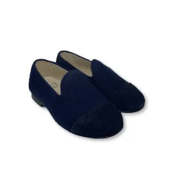 Hoo Navy Wool Smoking Shoe New
