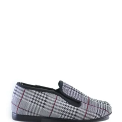 Hoo Plaid Houndstooth Smoking Loafer Fashion