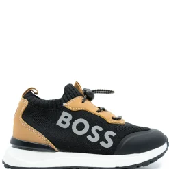 HUGO BOSS Black and Brown Sock Sneaker New
