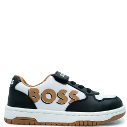 HUGO BOSS Black and White Logo Velcro Sneaker Online