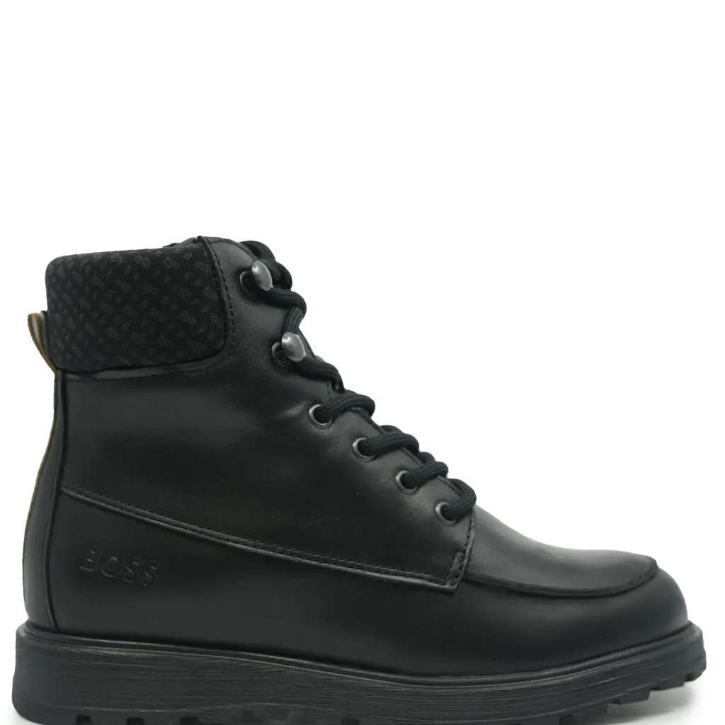 HUGO BOSS Black Lace Up Sneaker Boot Hot