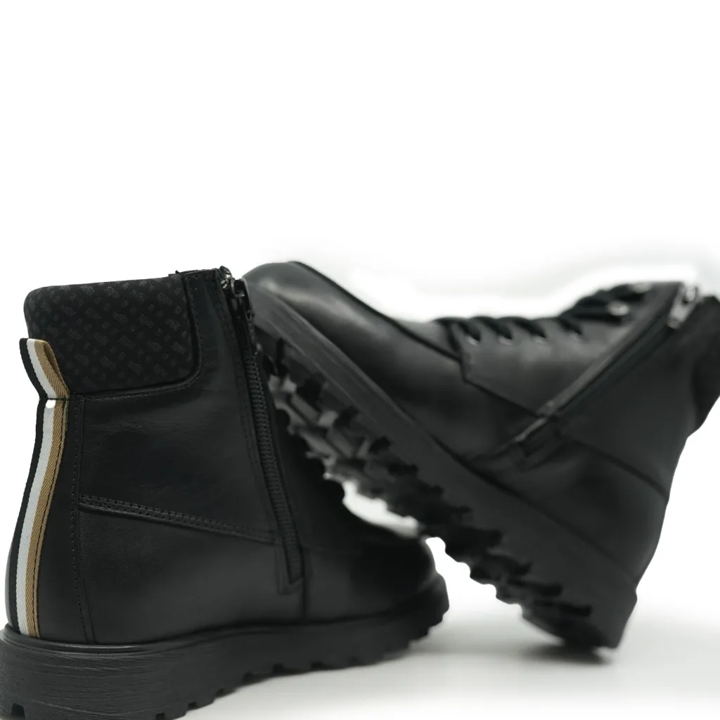 HUGO BOSS Black Lace Up Sneaker Boot Hot