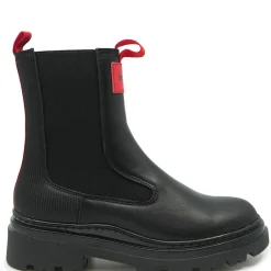 HUGO BOSS Black Leather Combat Boot Sale