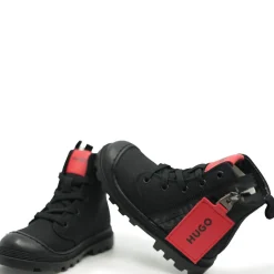 HUGO BOSS Black Zipper Combat Boot New