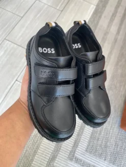 HUGO BOSS Leather Velcro Chunky Loafer Sale