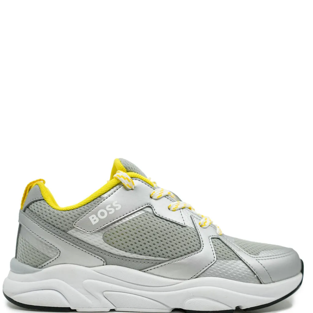 HUGO BOSS Light Gray Lace Sneaker Fashion