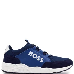HUGO BOSS Navy Elastic Lace Sneaker Fashion