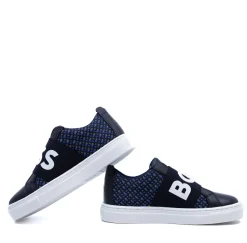 HUGO BOSS Navy Logo Elastic Sneaker Online
