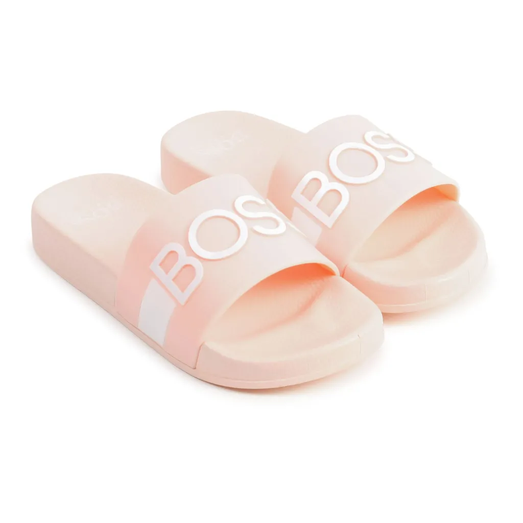 HUGO BOSS Soft Pink Logo Slide Hot