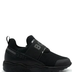 HUGO BOSS Solid Black Elastic Sneaker Sale