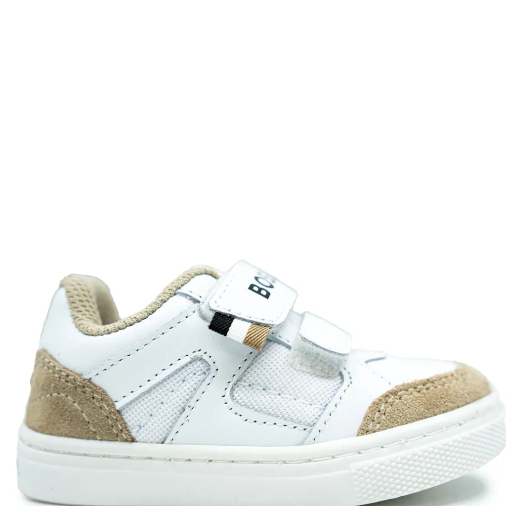 HUGO BOSS White and Tan Velcro Sneaker Online