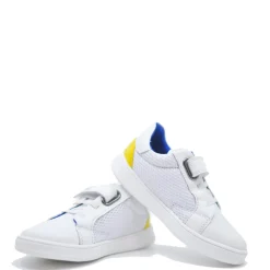 HUGO BOSS White and Yellow Velcro Sneaker New