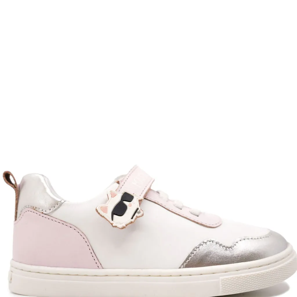 Karl Lagerfeld Pink and Silver Logo Sneaker Clearance