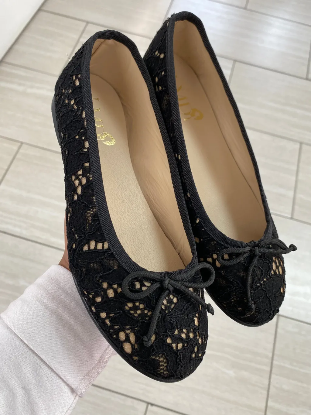 LMDI Collection LMDI Black Crochet Ballet Flat Clearance