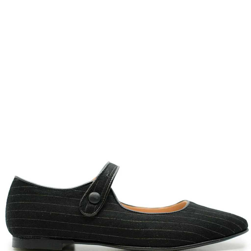 LMDI Collection LMDI Black Pinstripe Pointed Mary Jane Best
