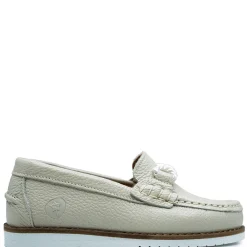 LMDI Collection LMDI Cream Leather Rope Boat Loafer Outlet