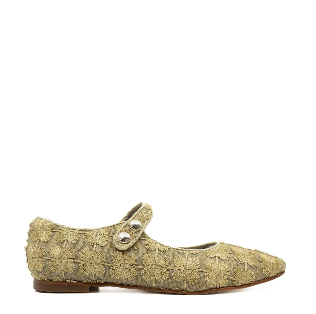 LMDI Collection LMDI Floral Woven Pointed Mary Jane Sale