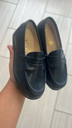 LMDI Collection LMDI Navy Croc Penny Loafer Best