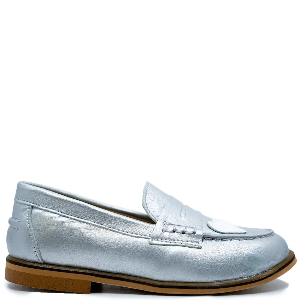 LMDI Collection LMDI Silver Heart Penny Loafer Hot