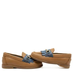 LMDI Collection LMDI Tan and Navy Buckle Loafer Sale