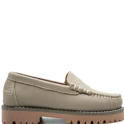 LMDI Collection LMDI Taupe Leather Chunky Loafer Online
