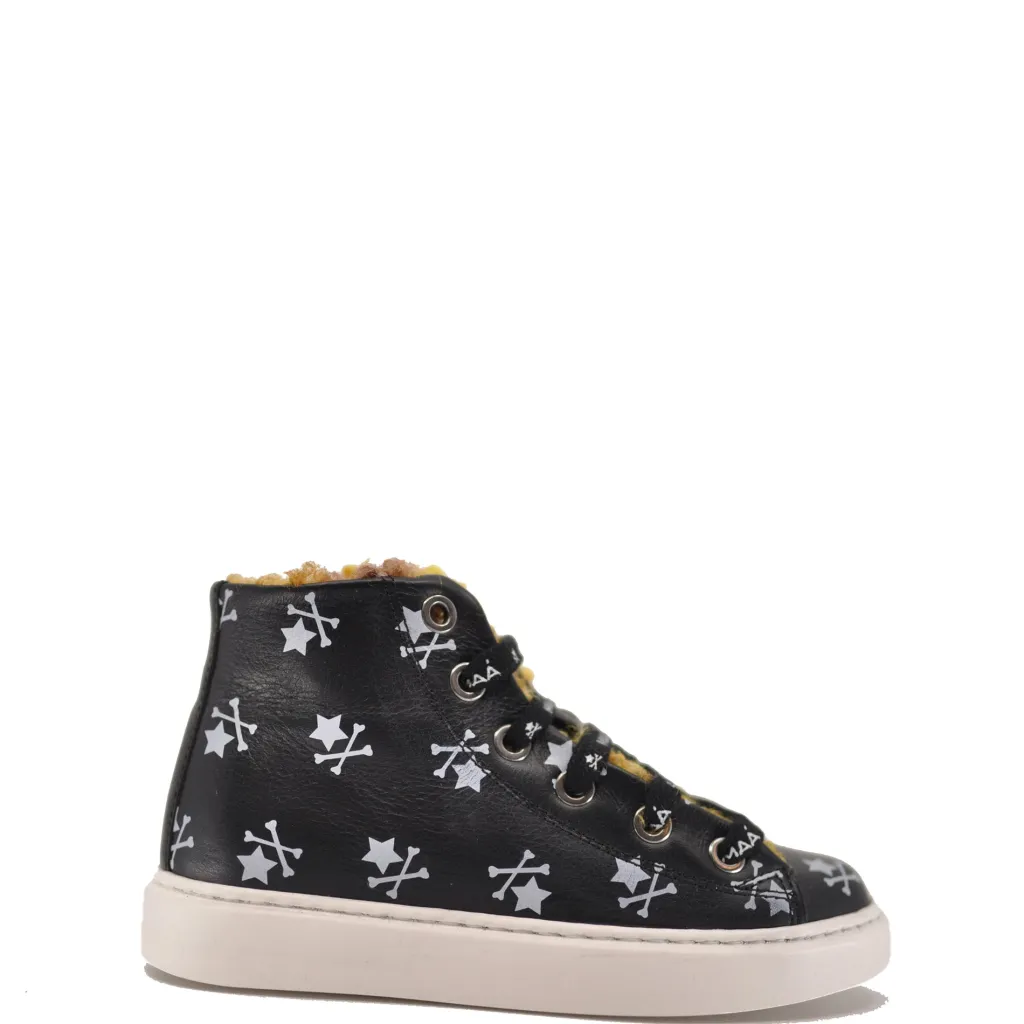 MAA Black Bones Hi Top Sneaker Discount