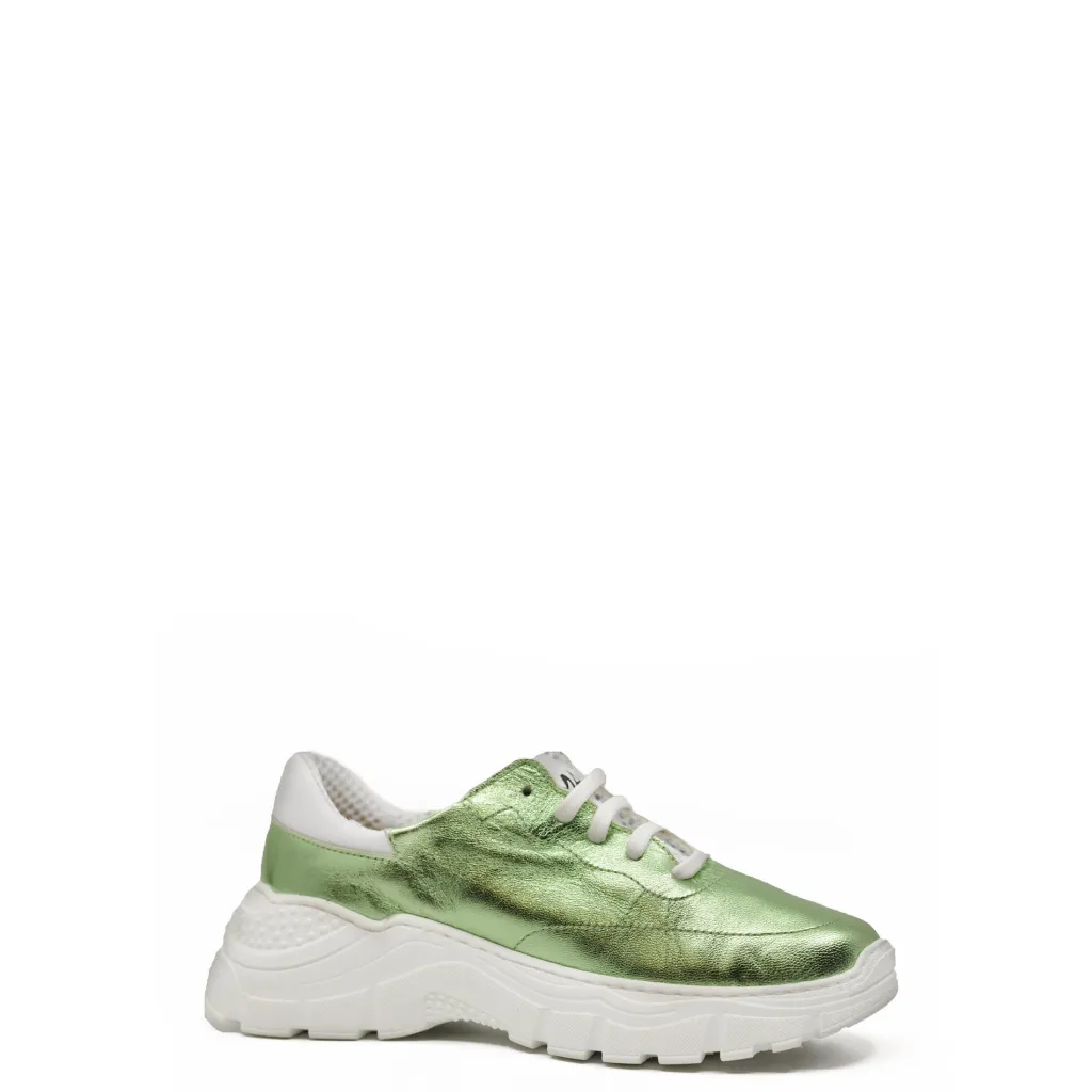 MAA Mint Leather and White Gauze Grandpa Sneaker Fashion