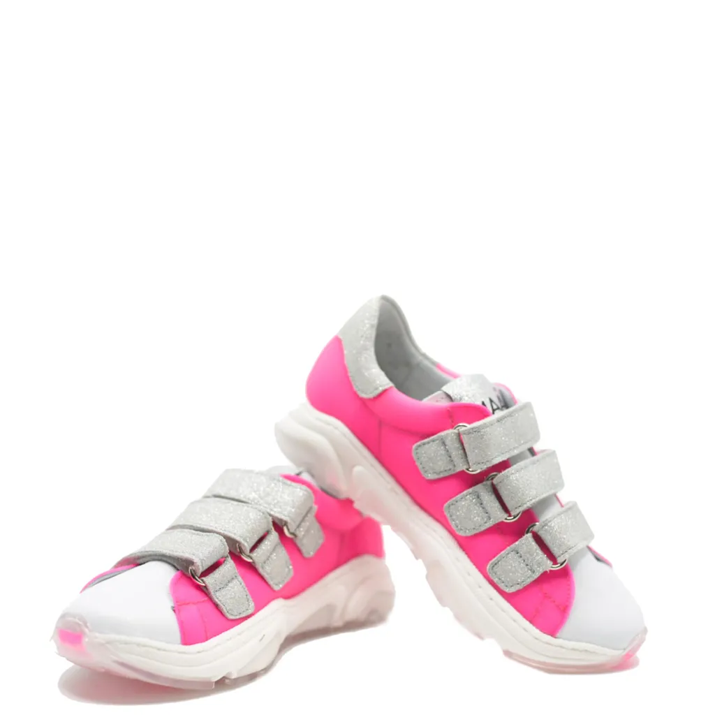 MAA Neon Pink Velcro Sneaker Discount
