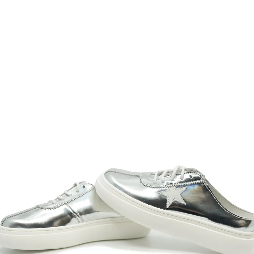MAA Silver Mirror Mule Sneaker New