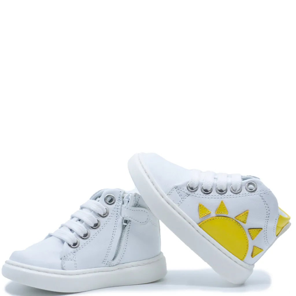 MAA White and Yellow Sun Sneaker Best