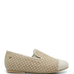 Manuela De Juan Manuela Beige Checkered Captoe Loafer Fashion