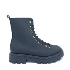 Manuela De Juan Manuela Black Rubberized Boot Online