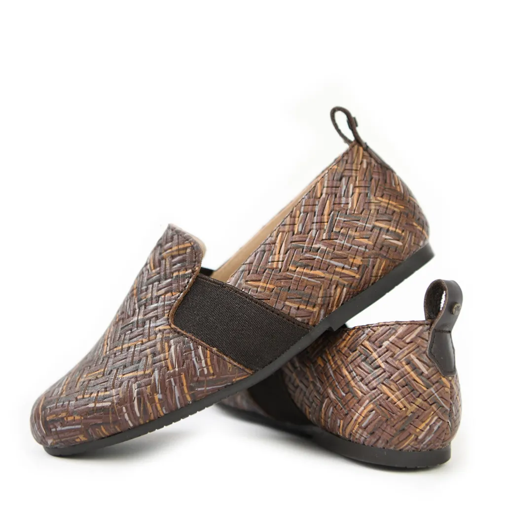 Manuela De Juan Manuela Brown Bottega Elastic Loafer New