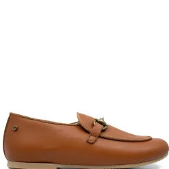 Manuela De Juan Manuela Brown Leather Buckle Loafer Hot