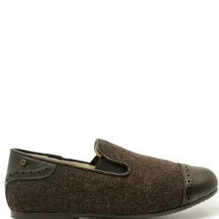Manuela De Juan Manuela Brown Wool Captoe Smoking Loafer Best