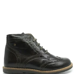 Manuela De Juan Manuela Dark Brown Wingtip Bootie Discount