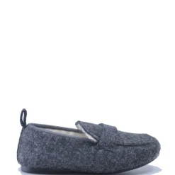 Manuela De Juan Manuela Dark Gray Wool Slipper Loafer Hot