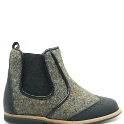 Manuela De Juan Manuela Flannel and Rubber Wingtip Bootie Sale