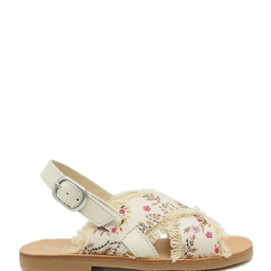 Manuela De Juan Manuela Floral Crochet Fringe Sandal Fashion
