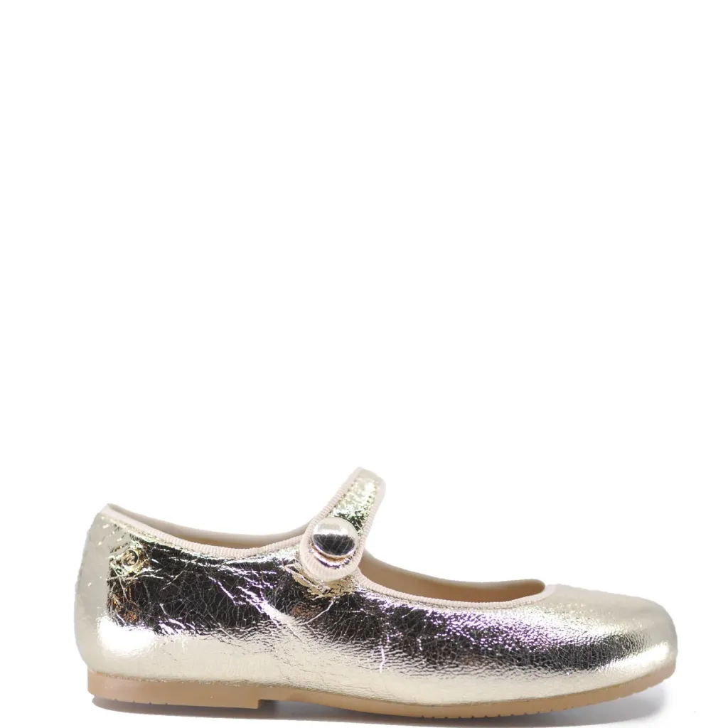 Manuela De Juan Manuela Gold Foil Mary Jane New