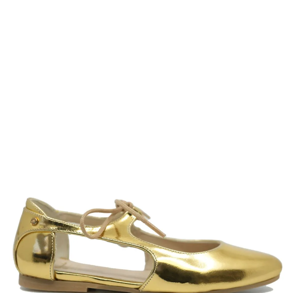 Manuela De Juan Manuela Gold Mirror Lace Mary Jane Online