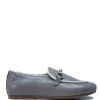 Manuela De Juan Manuela Gray Leather Buckle Loafer Best