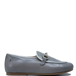 Manuela De Juan Manuela Gray Leather Buckle Loafer Best